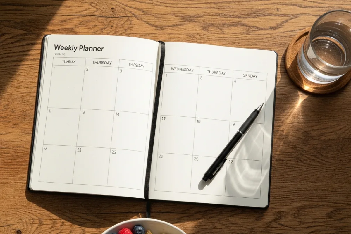 Weekly planner for losing weight naturally