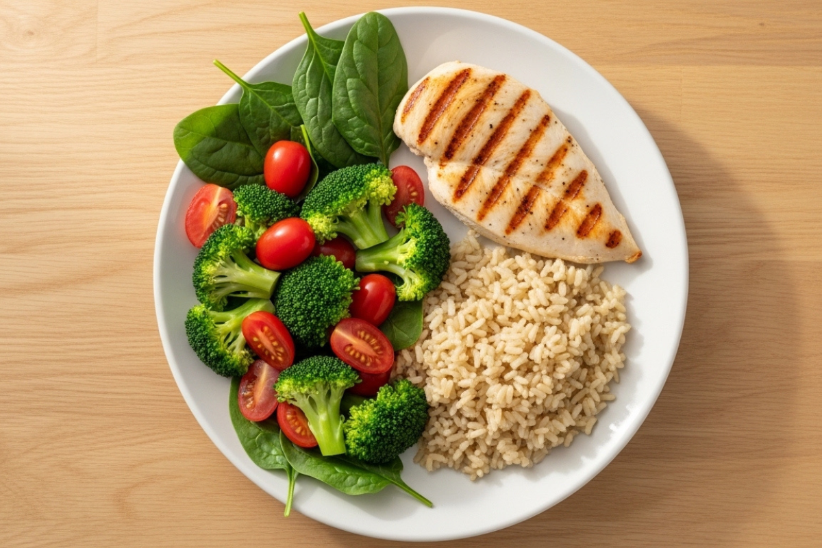 How to Lose Weight Naturally (Science-Based Guide) 3 well-portioned dinner plate